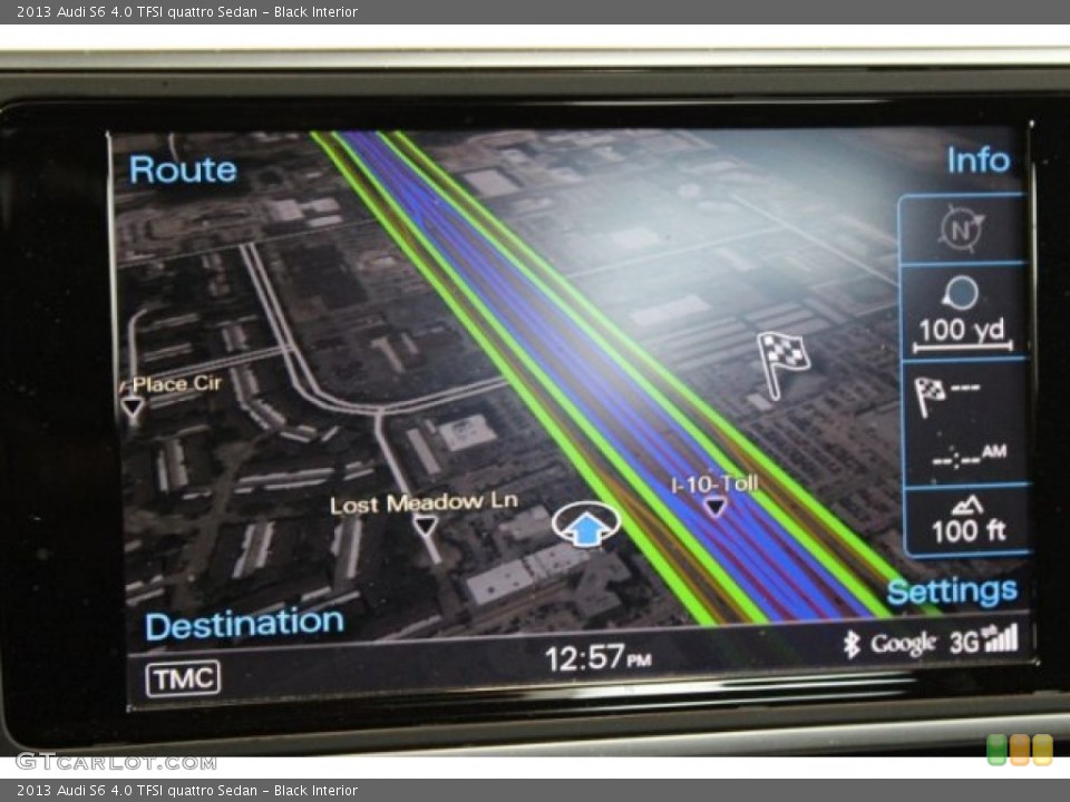 Black Interior Navigation for the 2013 Audi S6 4.0 TFSI quattro Sedan #107559113