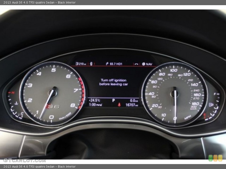 Black Interior Gauges for the 2013 Audi S6 4.0 TFSI quattro Sedan #107559660