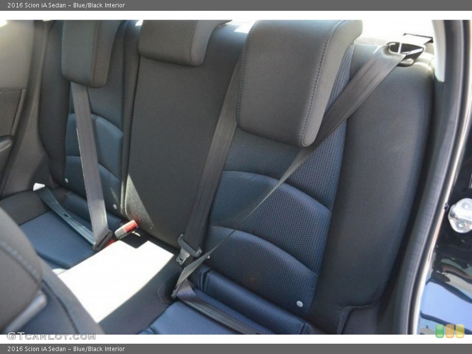 Blue/Black Interior Rear Seat for the 2016 Scion iA Sedan #107563959