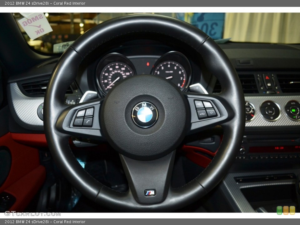 Coral Red Interior Steering Wheel for the 2012 BMW Z4 sDrive28i #107569779