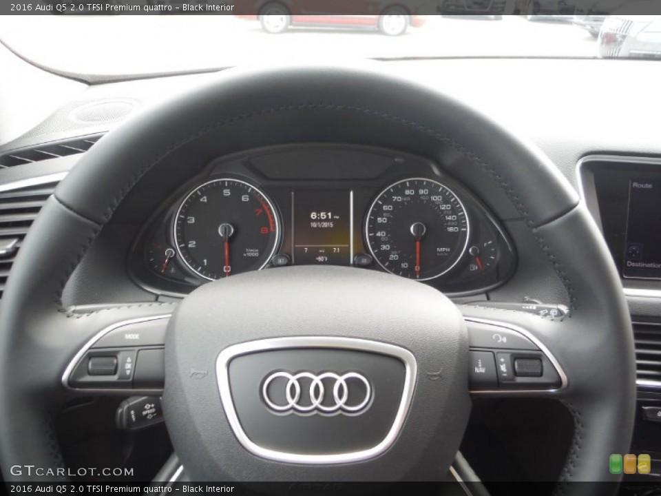 Black Interior Steering Wheel for the 2016 Audi Q5 2.0 TFSI Premium quattro #107572762