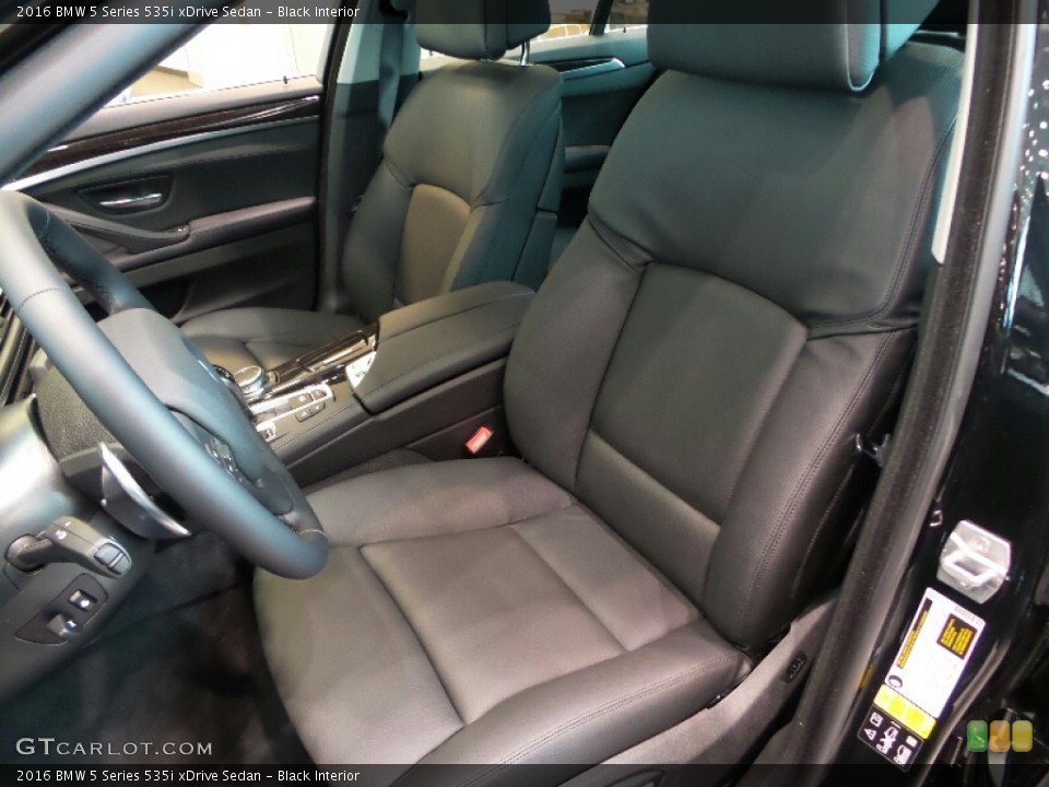 Black Interior Front Seat for the 2016 BMW 5 Series 535i xDrive Sedan #107575357