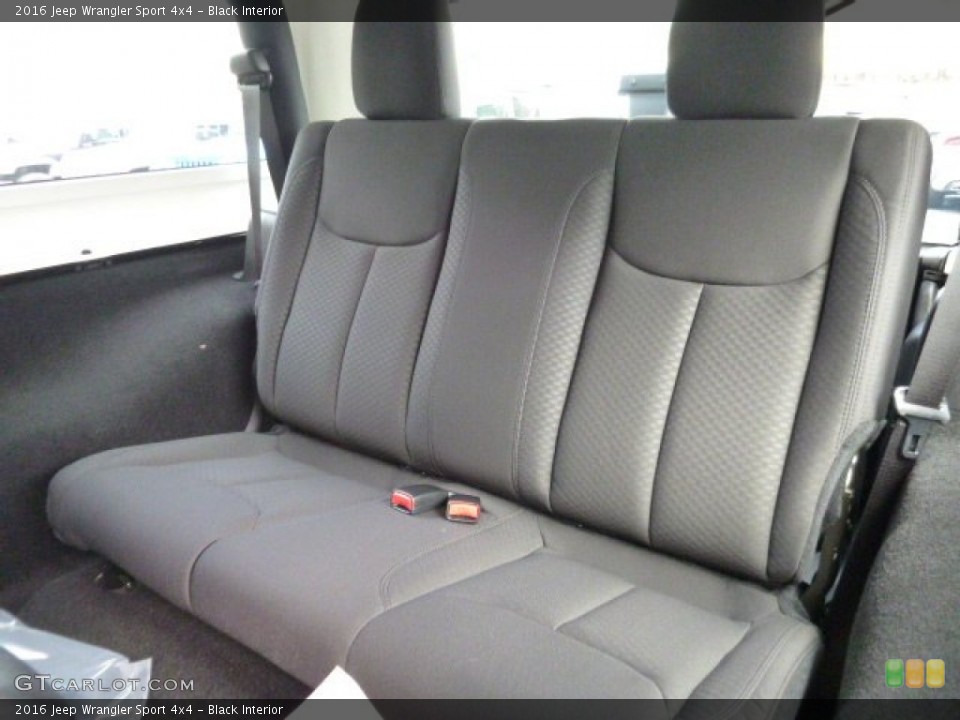 Black Interior Rear Seat for the 2016 Jeep Wrangler Sport 4x4 #107576379