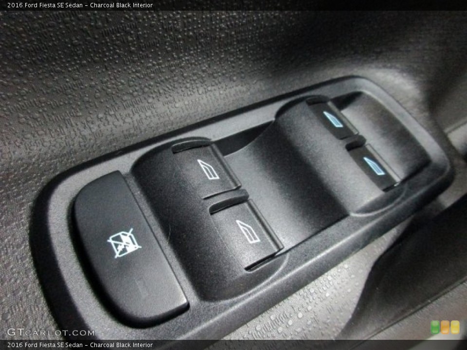 Charcoal Black Interior Controls for the 2016 Ford Fiesta SE Sedan #107577802