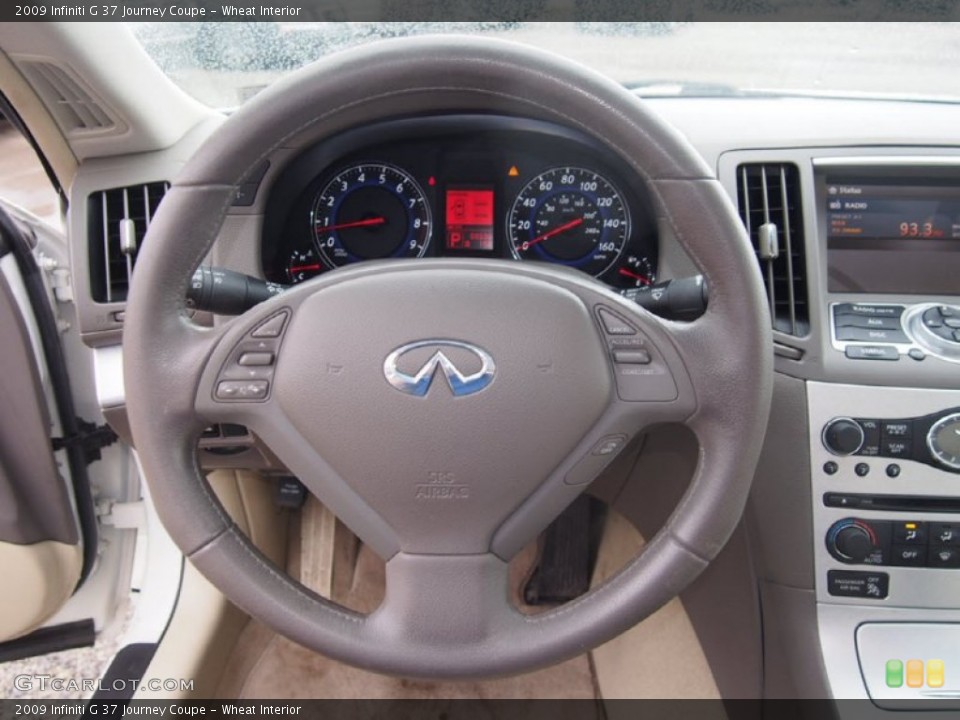 Wheat Interior Steering Wheel for the 2009 Infiniti G 37 Journey Coupe #107583415