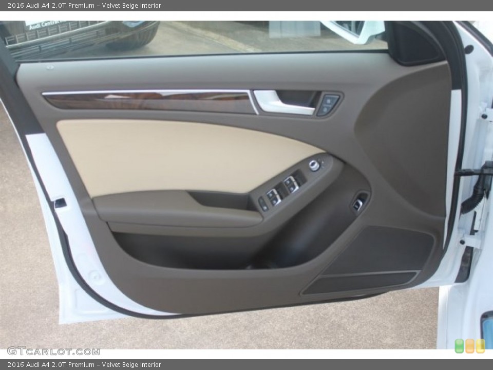 Velvet Beige Interior Door Panel for the 2016 Audi A4 2.0T Premium #107588546