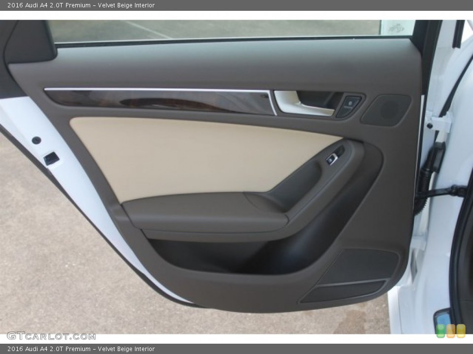 Velvet Beige Interior Door Panel for the 2016 Audi A4 2.0T Premium #107588626