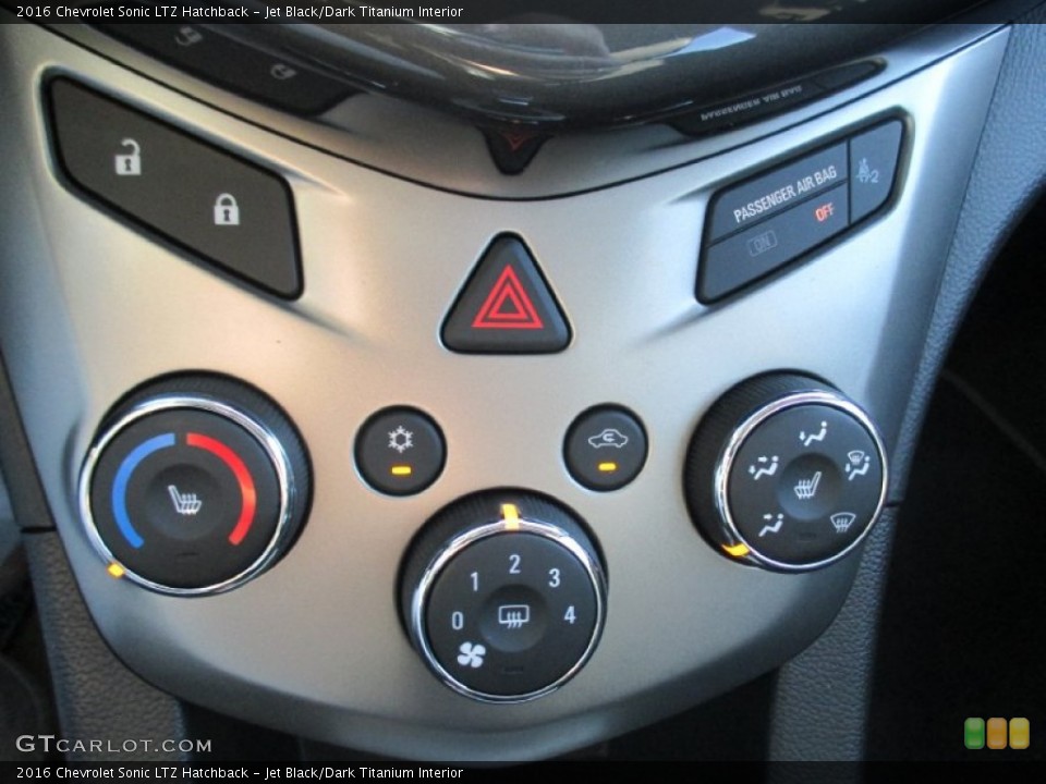 Jet Black/Dark Titanium Interior Controls for the 2016 Chevrolet Sonic LTZ Hatchback #107592475