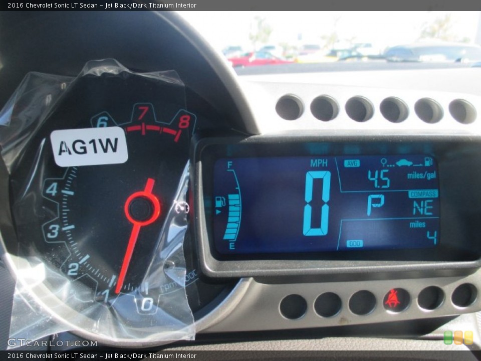 Jet Black/Dark Titanium Interior Gauges for the 2016 Chevrolet Sonic LT Sedan #107593060