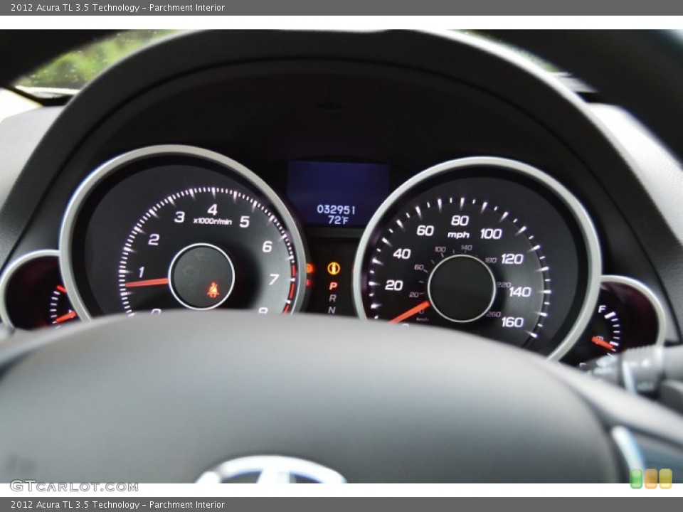 Parchment Interior Gauges for the 2012 Acura TL 3.5 Technology #107593132