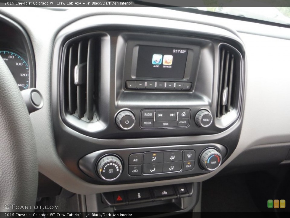 Jet Black/Dark Ash Interior Controls for the 2016 Chevrolet Colorado WT Crew Cab 4x4 #107599051