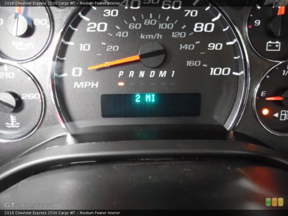 Medium Pewter Interior Gauges for the 2016 Chevrolet Express 2500 Cargo WT #107603933