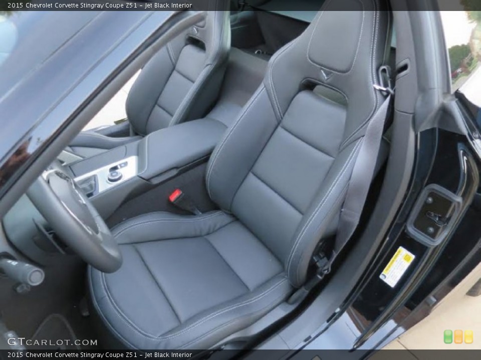 Jet Black Interior Front Seat for the 2015 Chevrolet Corvette Stingray Coupe Z51 #107605255