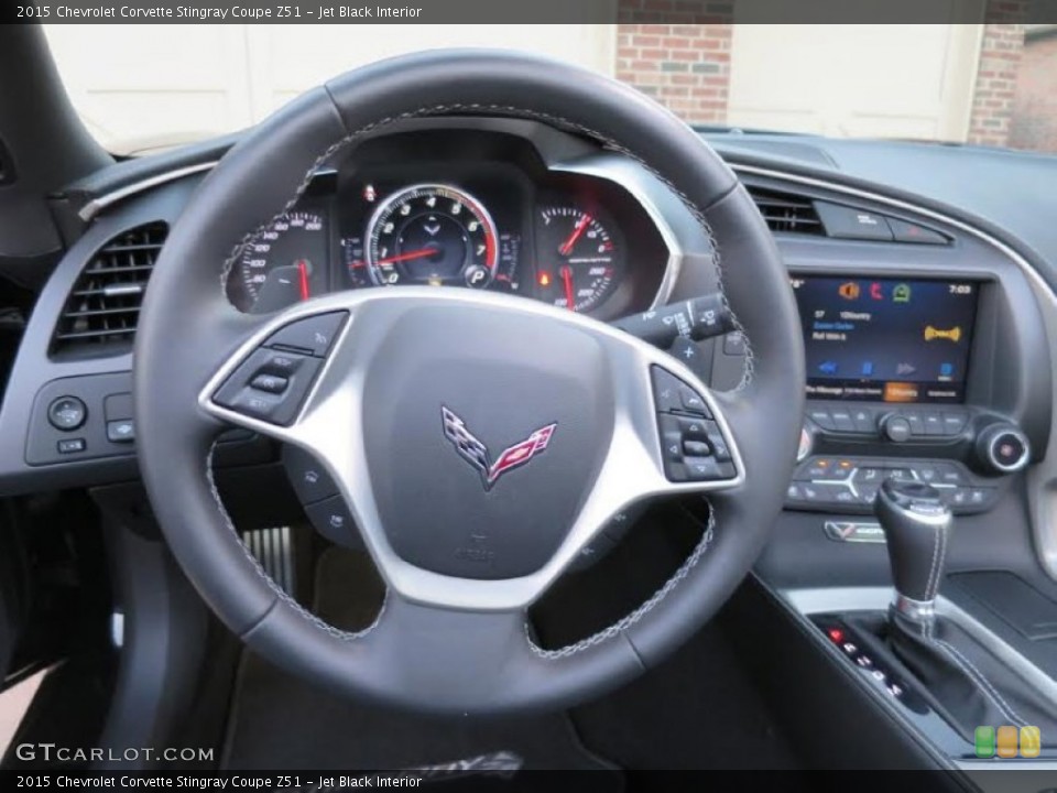 Jet Black Interior Steering Wheel for the 2015 Chevrolet Corvette Stingray Coupe Z51 #107605297