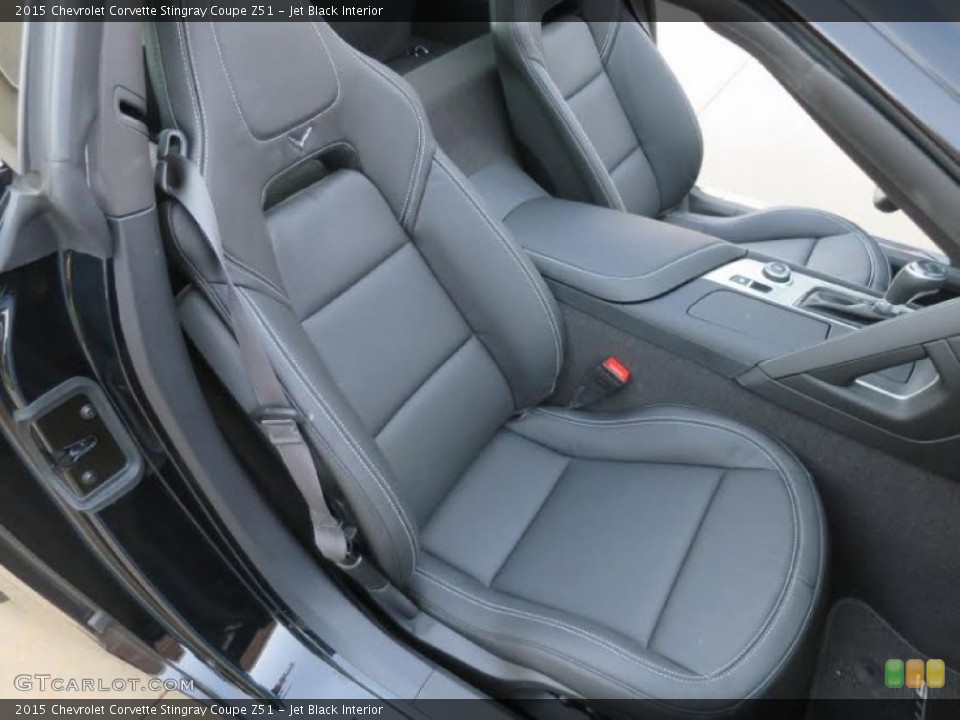 Jet Black Interior Front Seat for the 2015 Chevrolet Corvette Stingray Coupe Z51 #107605321