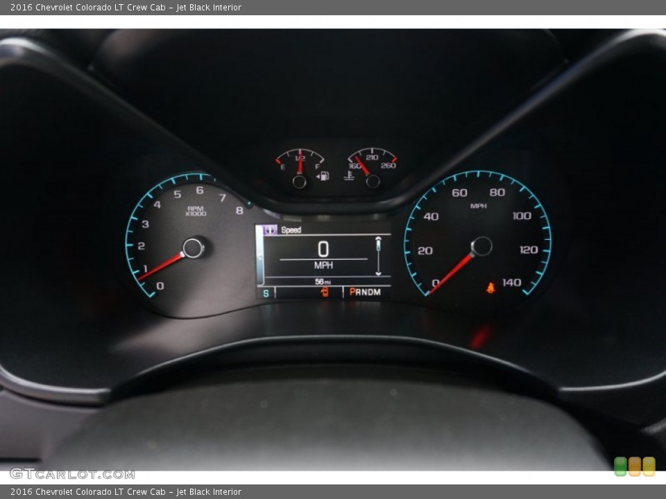 Jet Black Interior Gauges for the 2016 Chevrolet Colorado LT Crew Cab #107605939