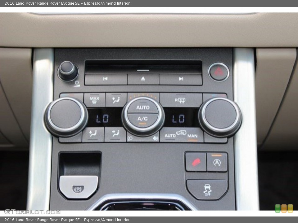 Espresso/Almond Interior Controls for the 2016 Land Rover Range Rover Evoque SE #107607682