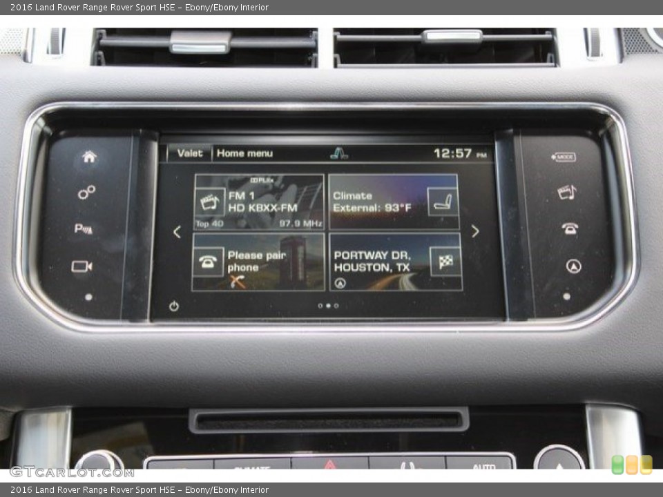 Ebony/Ebony Interior Controls for the 2016 Land Rover Range Rover Sport HSE #107608261
