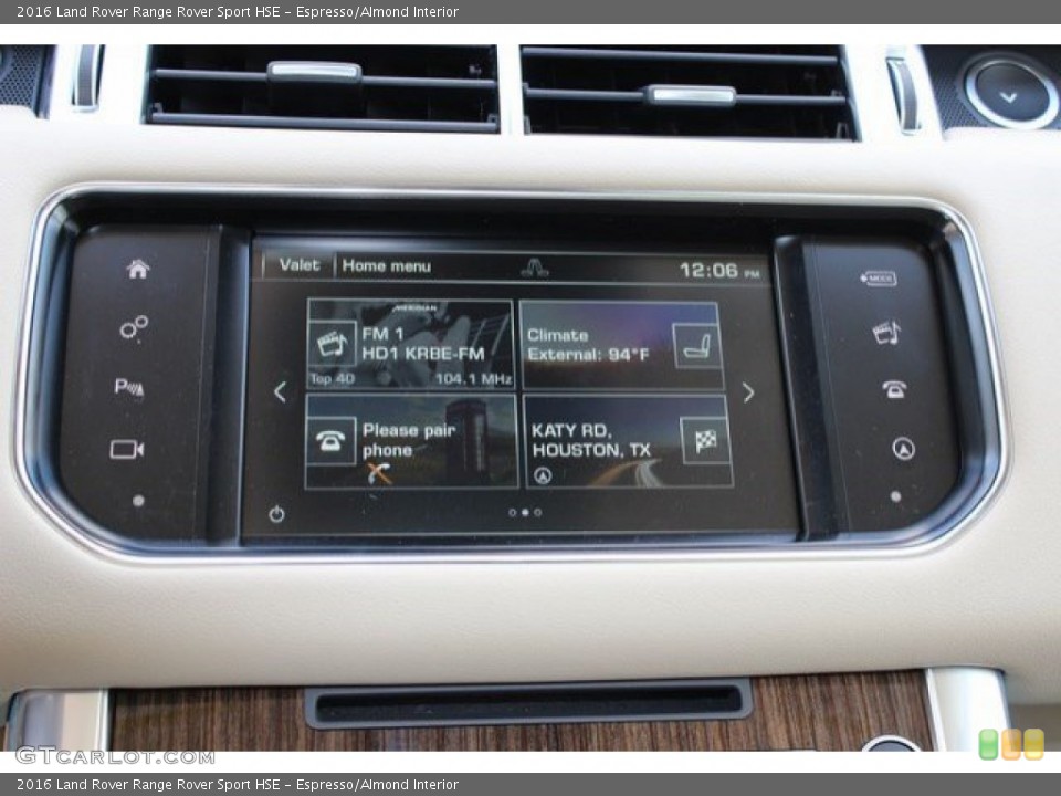 Espresso/Almond Interior Controls for the 2016 Land Rover Range Rover Sport HSE #107608711