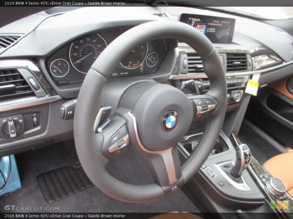 Saddle Brown Interior Steering Wheel for the 2016 BMW 4 Series 435i xDrive Gran Coupe #107613532