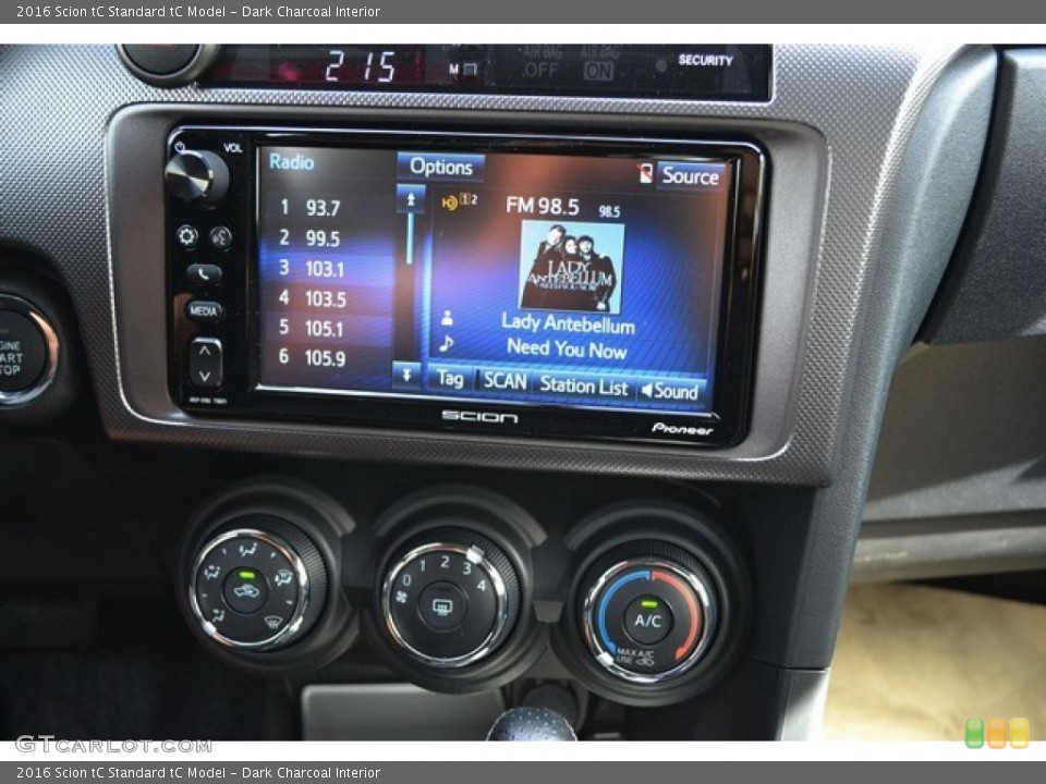 Dark Charcoal Interior Controls for the 2016 Scion tC  #107616479