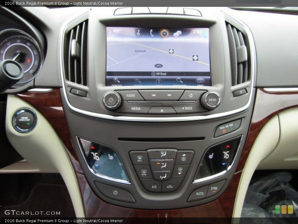 Light Neutral/Cocoa Interior Controls for the 2016 Buick Regal Premium II Group #107616631