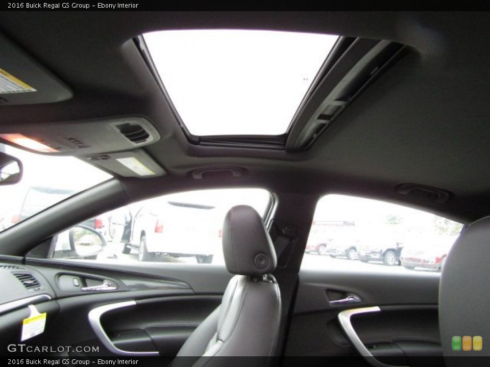 Ebony Interior Sunroof for the 2016 Buick Regal GS Group #107617101