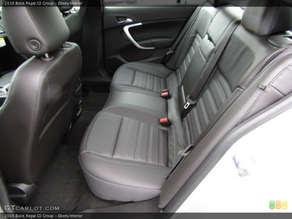 Ebony Interior Rear Seat for the 2016 Buick Regal GS Group #107617282