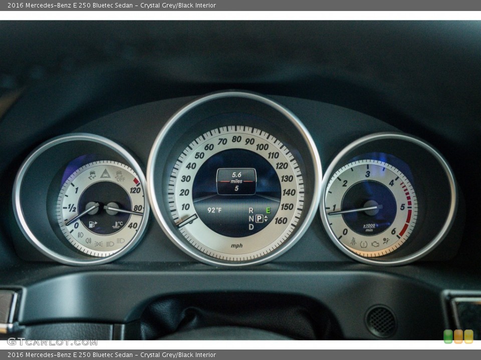 Crystal Grey/Black Interior Gauges for the 2016 Mercedes-Benz E 250 Bluetec Sedan #107618545