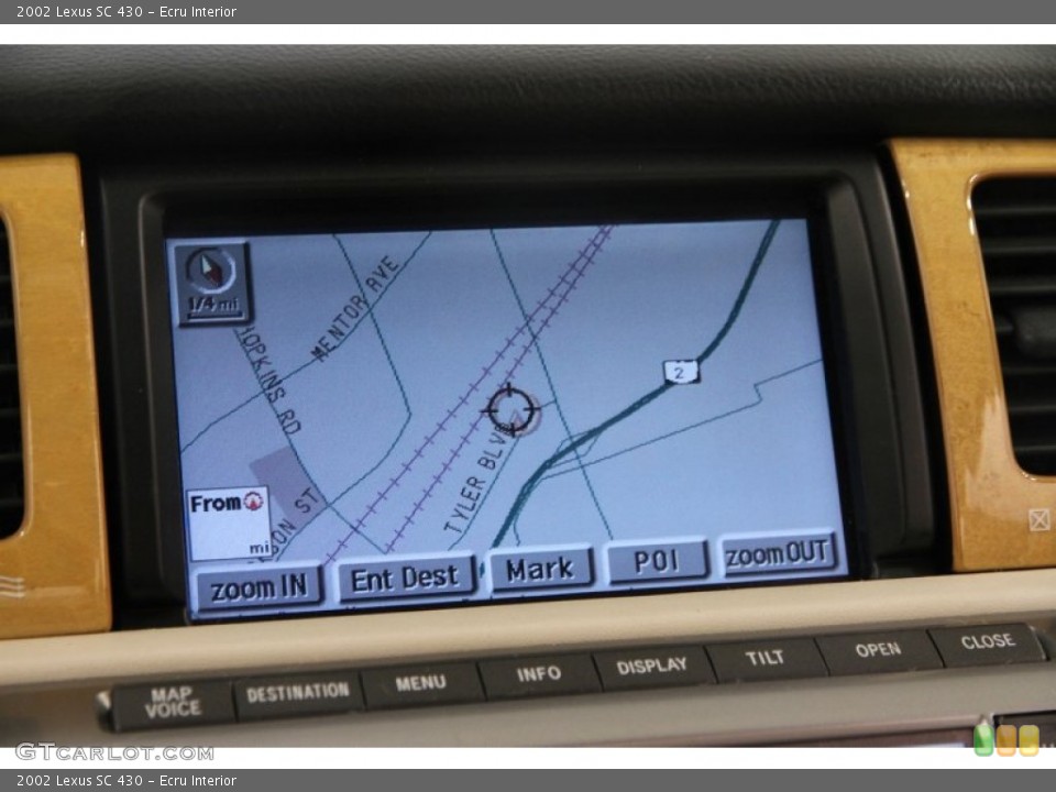 Ecru Interior Navigation for the 2002 Lexus SC 430 #107631916