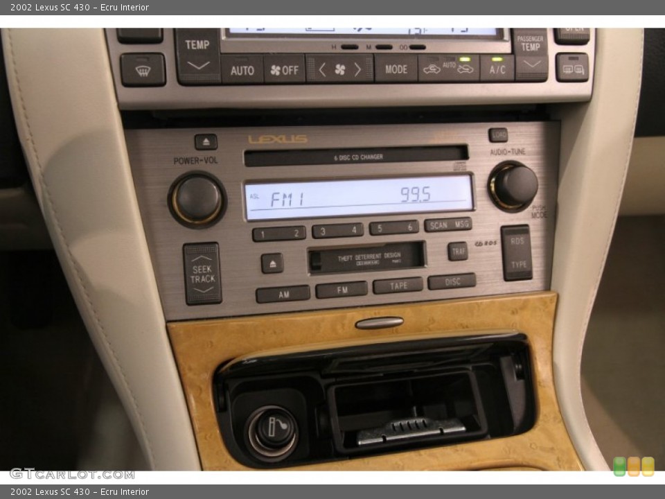Ecru Interior Controls for the 2002 Lexus SC 430 #107631989