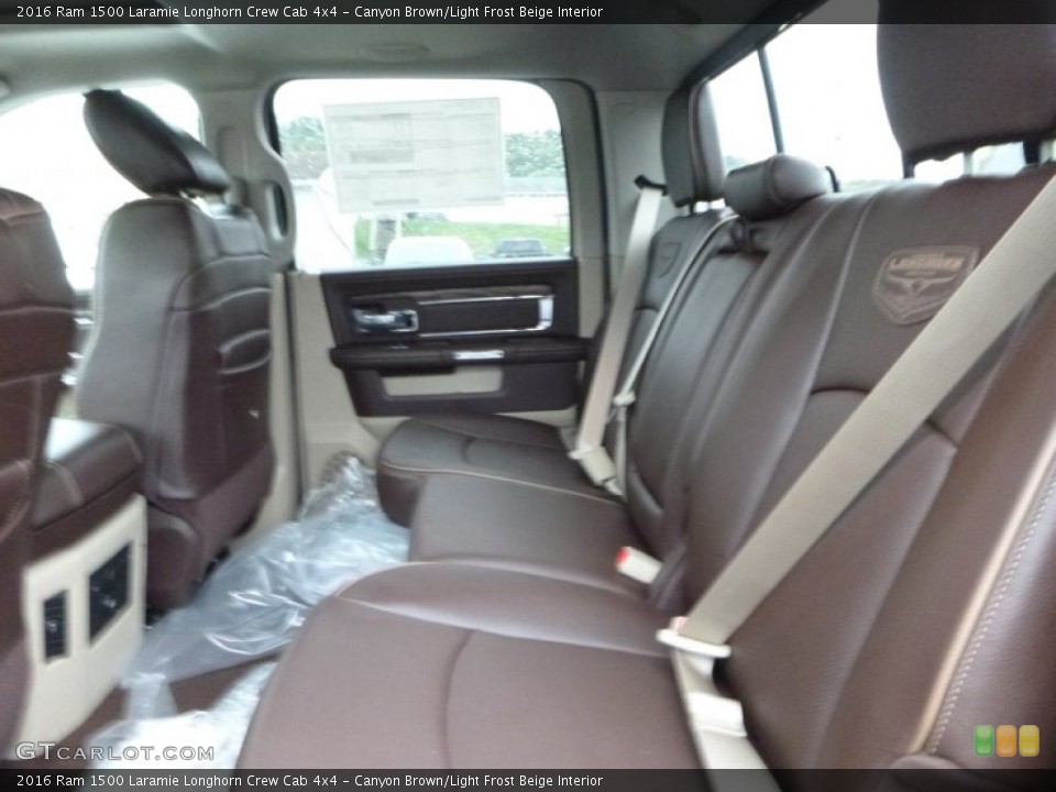 Canyon Brown/Light Frost Beige Interior Rear Seat for the 2016 Ram 1500 Laramie Longhorn Crew Cab 4x4 #107637689