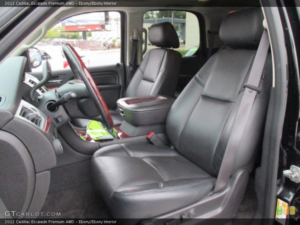 Ebony/Ebony Interior Photo for the 2012 Cadillac Escalade Premium AWD #107640008