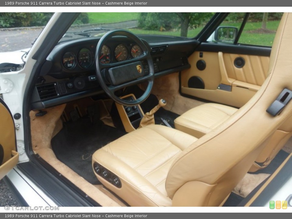 Cashmere Beige Interior Prime Interior for the 1989 Porsche 911 Carrera Turbo Cabriolet Slant Nose #107641180