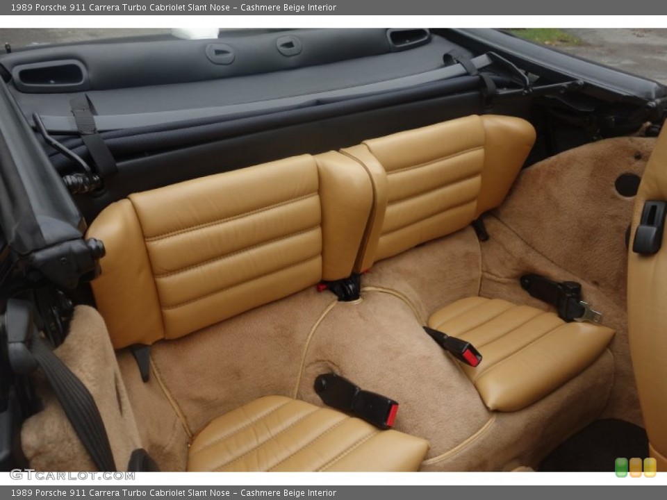 Cashmere Beige Interior Rear Seat for the 1989 Porsche 911 Carrera Turbo Cabriolet Slant Nose #107641325