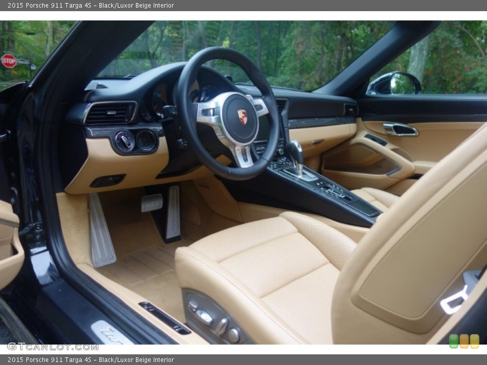 Black/Luxor Beige Interior Prime Interior for the 2015 Porsche 911 Targa 4S #107641837