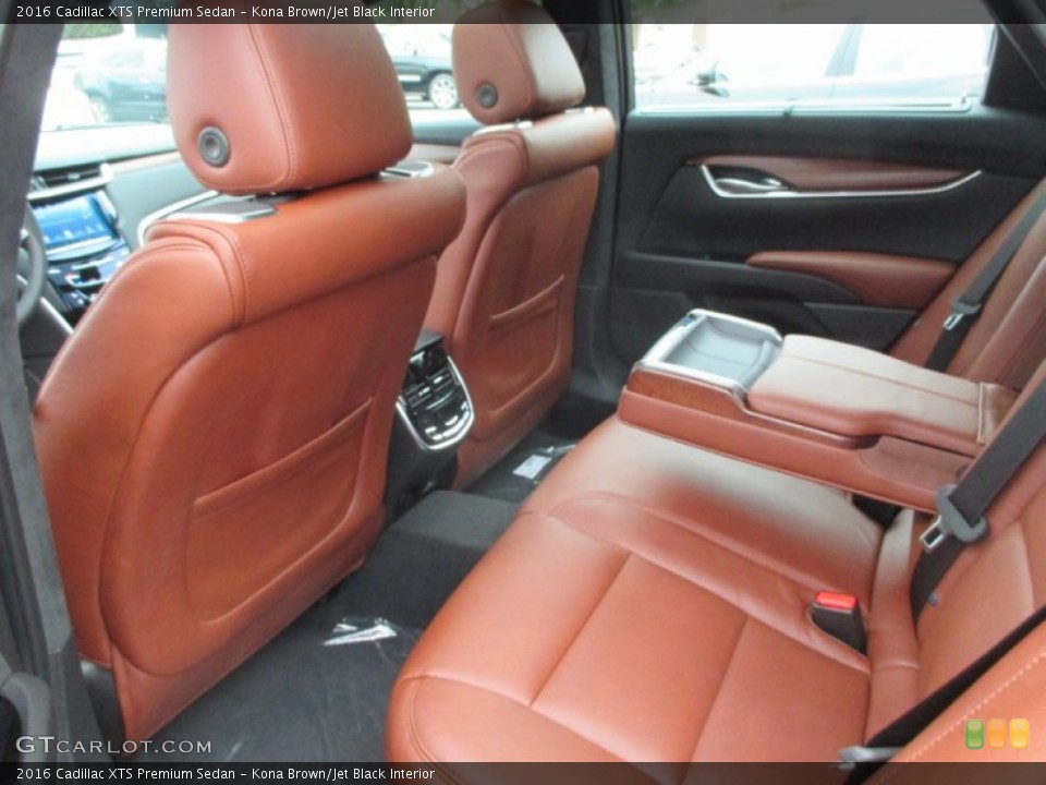 Kona Brown/Jet Black Interior Rear Seat for the 2016 Cadillac XTS Premium Sedan #107641844