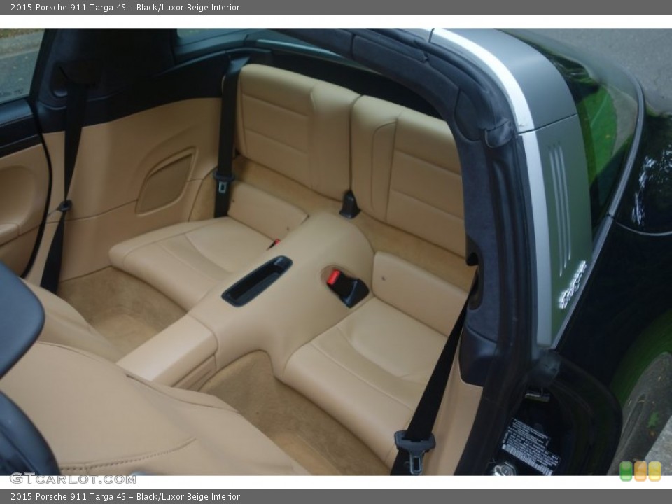 Black/Luxor Beige Interior Rear Seat for the 2015 Porsche 911 Targa 4S #107642018