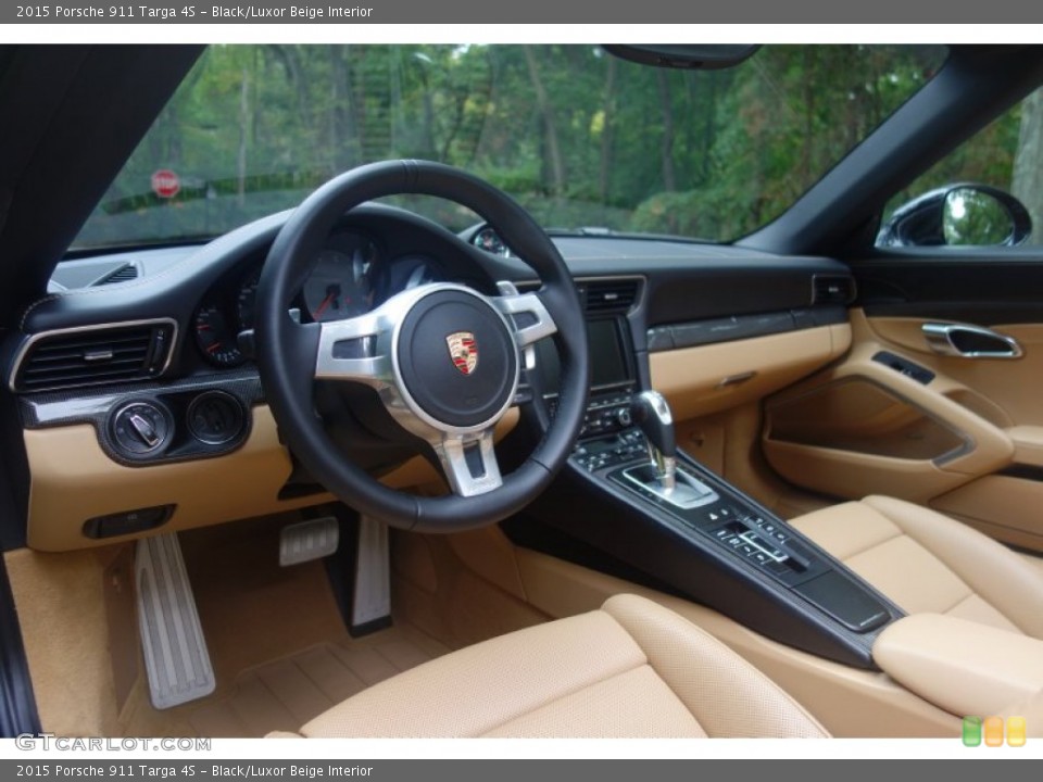 Black/Luxor Beige Interior Prime Interior for the 2015 Porsche 911 Targa 4S #107642042