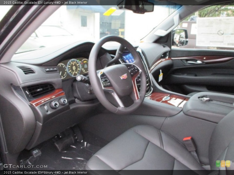 Jet Black Interior Prime Interior for the 2015 Cadillac Escalade ESV Luxury 4WD #107642525