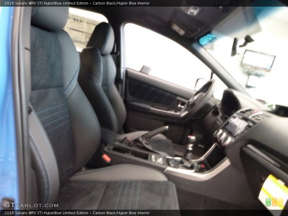 Carbon Black/Hyper Blue Interior Photo for the 2016 Subaru WRX STI HyperBlue Limited Edition #107644562
