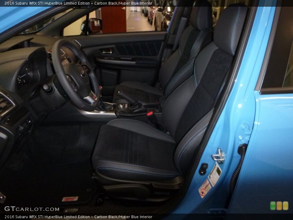 Carbon Black/Hyper Blue Interior Front Seat for the 2016 Subaru WRX STI HyperBlue Limited Edition #107644781
