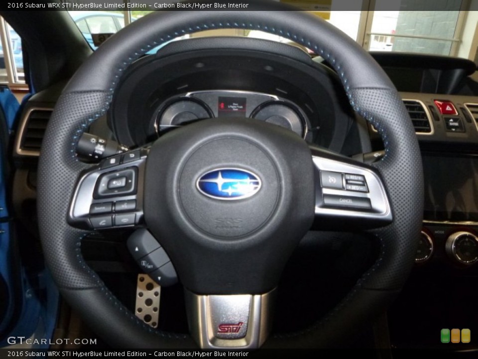 Carbon Black/Hyper Blue Interior Steering Wheel for the 2016 Subaru WRX STI HyperBlue Limited Edition #107644823