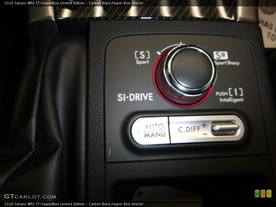 Carbon Black/Hyper Blue Interior Controls for the 2016 Subaru WRX STI HyperBlue Limited Edition #107644862