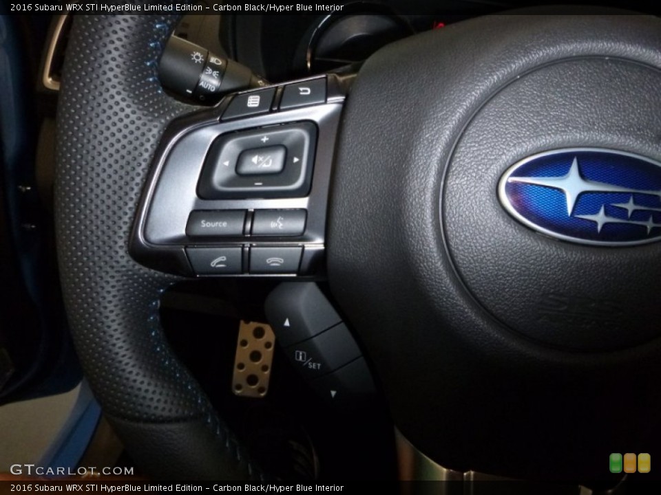 Carbon Black/Hyper Blue Interior Controls for the 2016 Subaru WRX STI HyperBlue Limited Edition #107644910
