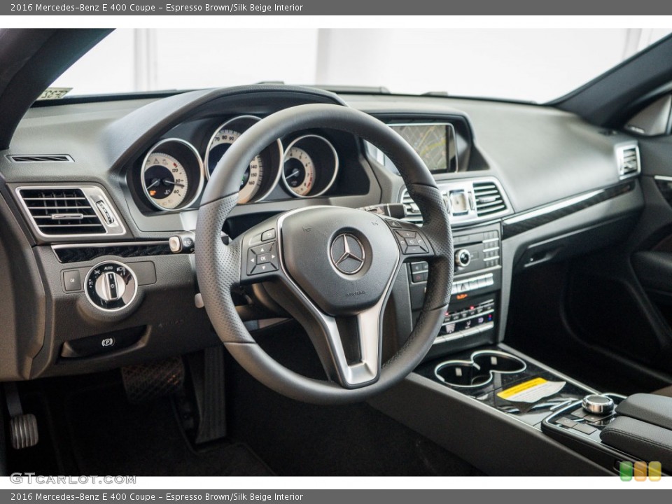 Espresso Brown/Silk Beige Interior Dashboard for the 2016 Mercedes-Benz E 400 Coupe #107645918