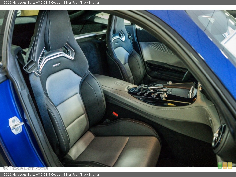 Silver Pearl/Black Interior Front Seat for the 2016 Mercedes-Benz AMG GT S Coupe #107646740