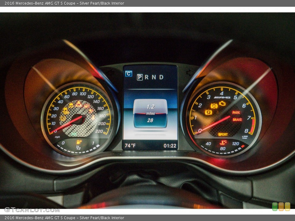 Silver Pearl/Black Interior Gauges for the 2016 Mercedes-Benz AMG GT S Coupe #107646917