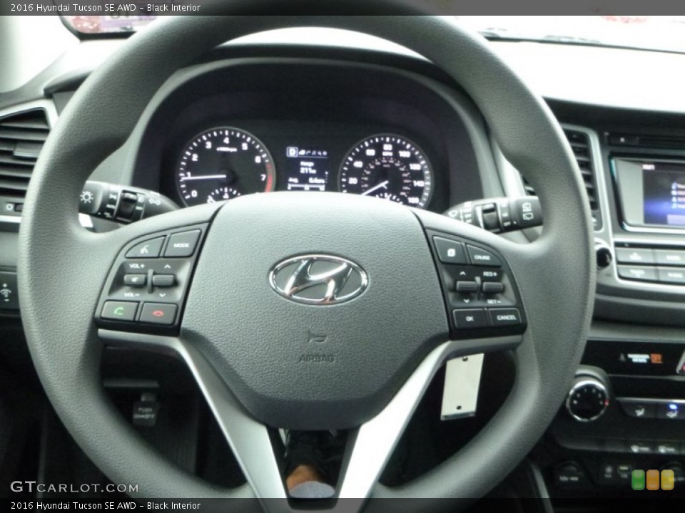 Black Interior Steering Wheel for the 2016 Hyundai Tucson SE AWD #107650157