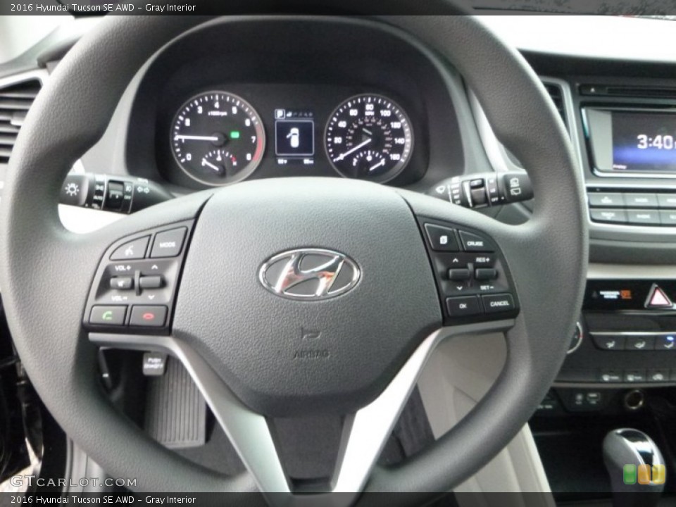 Gray Interior Steering Wheel for the 2016 Hyundai Tucson SE AWD #107650904